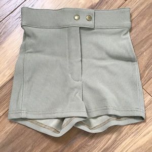 COPY - american apparel taupe ribbed riding shorts